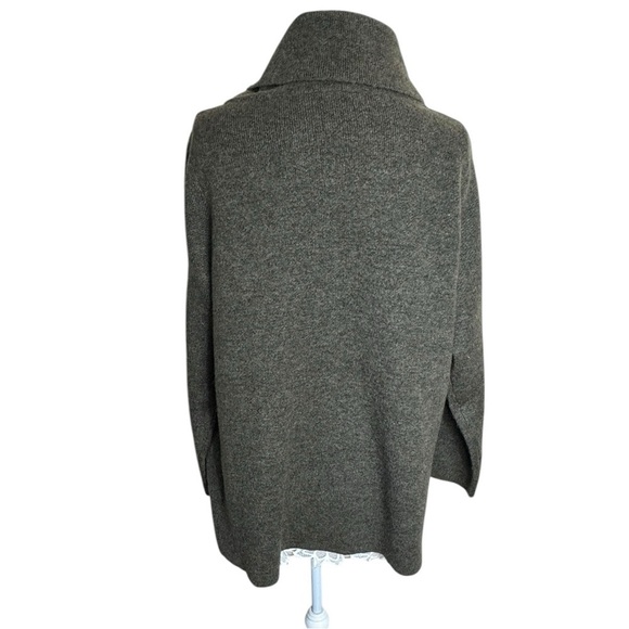 NEW Max Studio Wool Blend Sweater Cape Forest Green size 1X - Picture 2 of 7